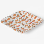 クリスマスジンジャーブレッドマン&ハウス ペーパープレート (傾斜あり)