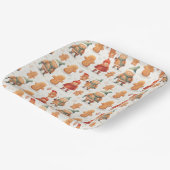 クリスマスジンジャーブレッドマン ペーパープレート (傾斜あり)