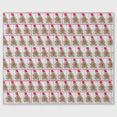 クリスマスジンジャーブレッドマン ラッピングペーパー (フラット)