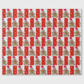 クリスマスジンジャーブレッドマン ラッピングペーパー (フラット)