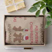 クリスマスジンジャーブレッドマンCookie名前をカスタムする 薄葉紙 (ギフト)