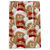 クリスマスジンジャーブレッドマンCookie ミディアムペーパーバッグ (正面)