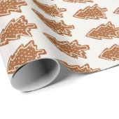 クリスマスジンジャーブレッドモダンの木 ラッピングペーパー (ロールコーナー)