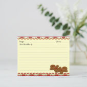 クリスマスジンジャーブレッドレシピカード ポストカード (スタンド正面)