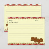 クリスマスジンジャーブレッドレシピカード ポストカード (正面/裏面)