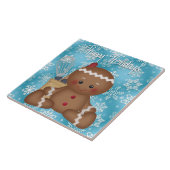 クリスマスジンジャーブレッド休日の漫画タイル タイル (側面)