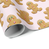 クリスマスジンジャーブレッド包装紙 ラッピングペーパー (ロールコーナー)