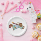 クリスマスジンジャーブレッド天使 ペーパープレート (パーティー)