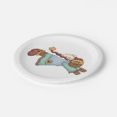 クリスマスジンジャーブレッド天使 ペーパープレート (アングル)