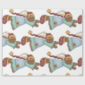 クリスマスジンジャーブレッド天使 ラッピングペーパー (フラット)