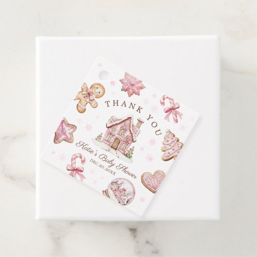 クリスマスジンジャーブレッド赤ちゃんシャワーお気に入りギフトラベル フェイバータグ (インサイチュ)