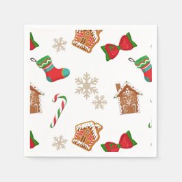 クリスマスジンジャーブレッド スタンダードカクテルナプキン