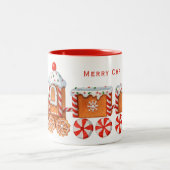 クリスマスジンジャーブレッド&ペパーミントトレイン ツートーンマグカップ (中央)