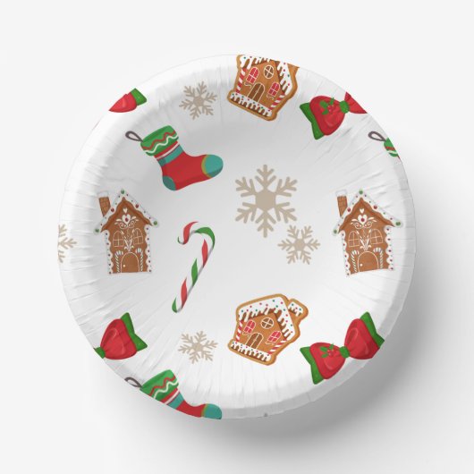 クリスマスジンジャーブレッド ペーパーボウル (正面)