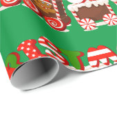 クリスマスジンジャーブレッド ラッピングペーパー (ロールコーナー)