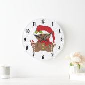 クリスマスジンジャーブレッド ラージ壁時計 (ホーム)