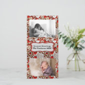 クリスマスジンジャーブレッドCookieのフォトカード シーズンカード (スタンド正面)