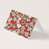 クリスマスジンジャーブレッドCookieテント折りカード (裏面)