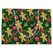 クリスマスジンジャーブレッドCookie抱き枕 ラージペーパーバッグ (裏面)