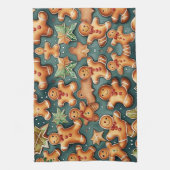 クリスマスジンジャーブレッドCookie キッチンタオル (縦)