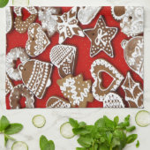 クリスマスジンジャーブレッドCookie キッチンタオル (折り畳み)