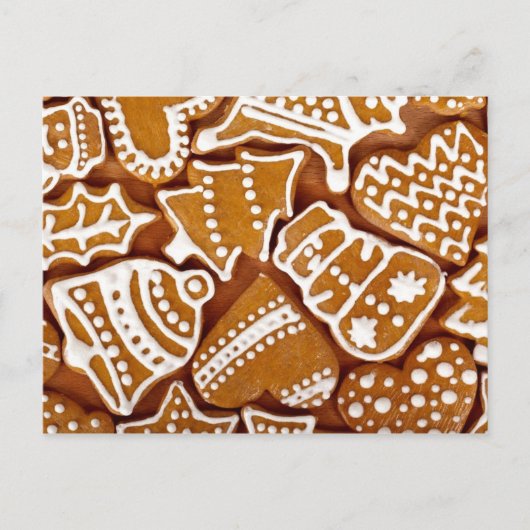 クリスマスジンジャーブレッドCookie シーズンポストカード (正面)