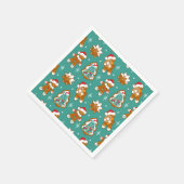 クリスマスジンジャーブレッドCookie スタンダードカクテルナプキン (角)