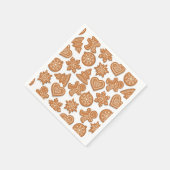 クリスマスジンジャーブレッドCookie スタンダードカクテルナプキン (角)