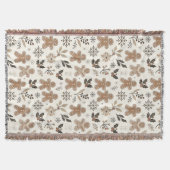 クリスマスジンジャーブレッドCookie スローブランケット (正面)