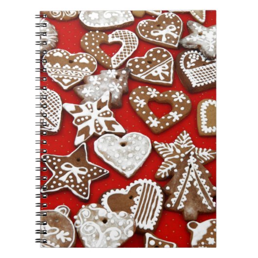 クリスマスジンジャーブレッドCookie ノートブック (正面)