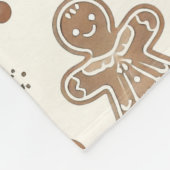 クリスマスジンジャーブレッドCookie フリースブランケット (角)