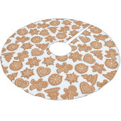 クリスマスジンジャーブレッドCookie ブラッシュドポリエステルツリースカート (アングル)