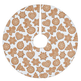 クリスマスジンジャーブレッドCookie ブラッシュドポリエステルツリースカート