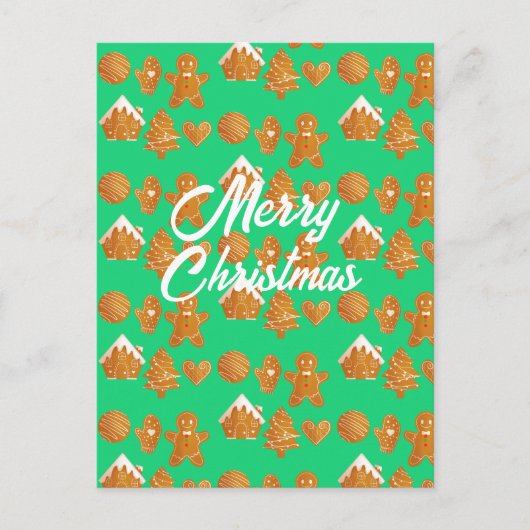 クリスマスジンジャーブレッドCookie ポストカード (正面)