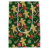 クリスマスジンジャーブレッドCookie ミディアムペーパーバッグ (裏面)