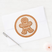 クリスマスジンジャーブレッドCookie ラウンドシール (封筒)