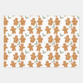 クリスマスジンジャーブレッドCookie ラッピングペーパーシート (正面3)