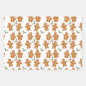 クリスマスジンジャーブレッドCookie ラッピングペーパーシート (正面2)