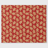 クリスマスジンジャーブレッドCookie ラッピングペーパー (フラット)