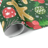 クリスマスジンジャーブレッドCookie ラッピングペーパー (ロールコーナー)