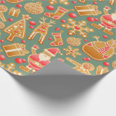 クリスマスジンジャーブレッドCookie ラッピングペーパー (角)
