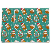 クリスマスジンジャーブレッドCookie ラージペーパーバッグ (正面)