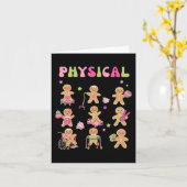 クリスマスジンジャーブレッドPTフィジカルセラピーアシスタン カード (黄色い花)