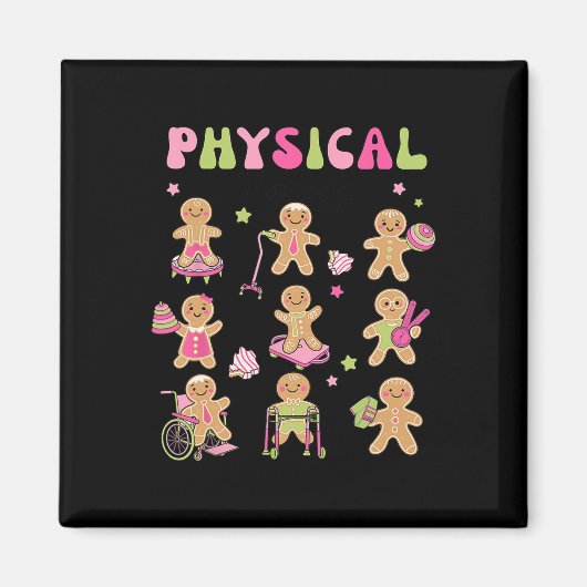 クリスマスジンジャーブレッドPTフィジカルセラピーアシスタン マグネット (正面)