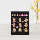 クリスマスジンジャーブレッドPtフィジカルセラピーIstant X カード (黄色い花)