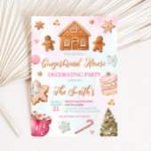 クリスマスジンジャーブレッ飾ドハウスのパーティー 招待状