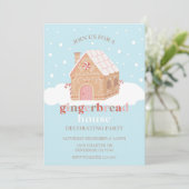 クリスマスジンジャーブレッ飾ドハウスのパーティー 招待状 (スタンド正面)