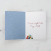 クリスマスジンジャー子猫（鳥）ショウジョウコウカンチョウを見る カード (内部)