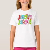 クリスマスジンルジャングルサンタツリートナカイ Tシャツ (正面)