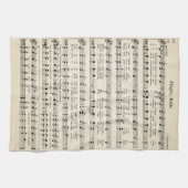 クリスマスジンルベルズカロールシートミュージック キッチンタオル (横)